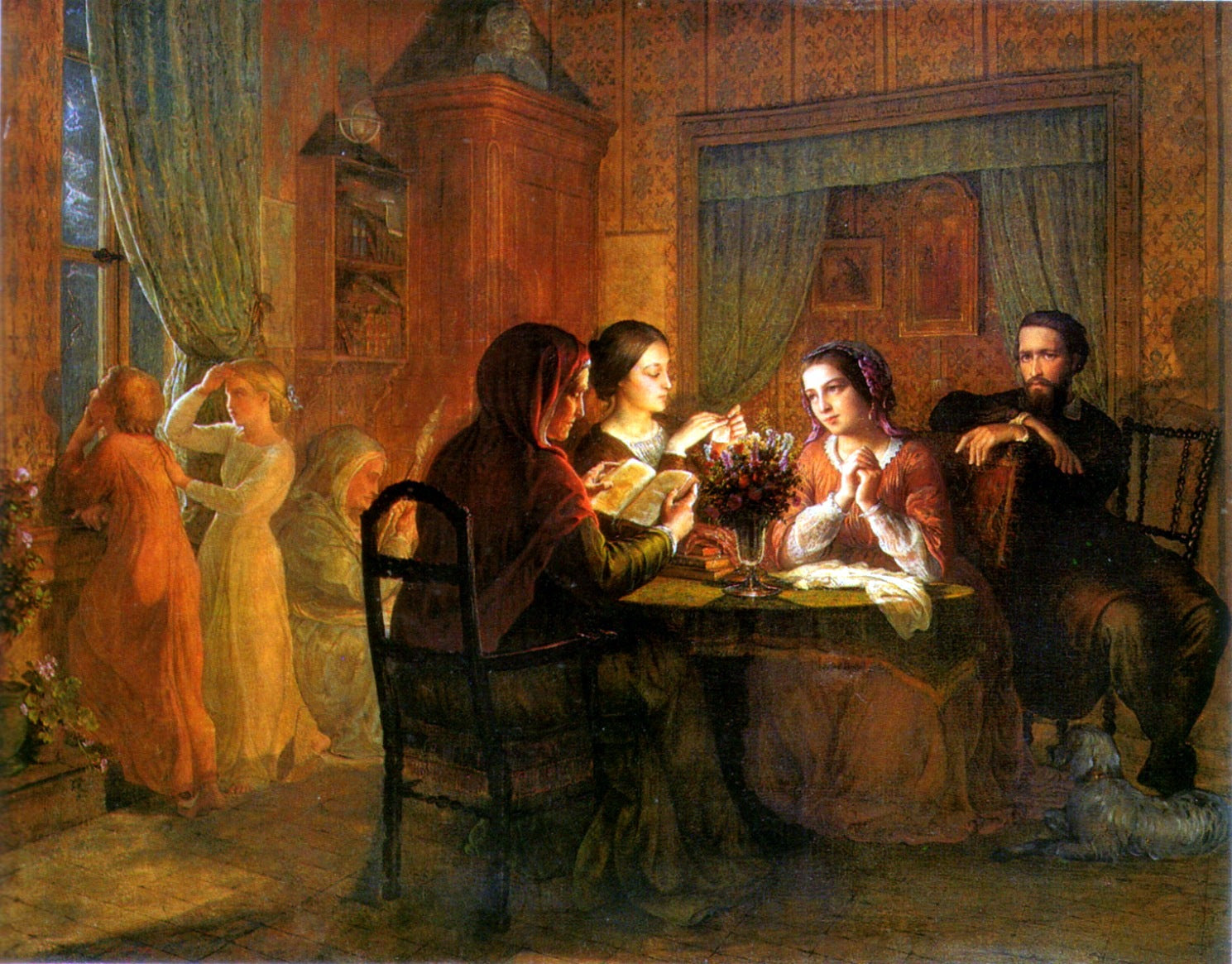 Poem of the Soul 06, Le Toit paternel, vintage artwork by Louis Janmot, A3 (16x12") Poster Print