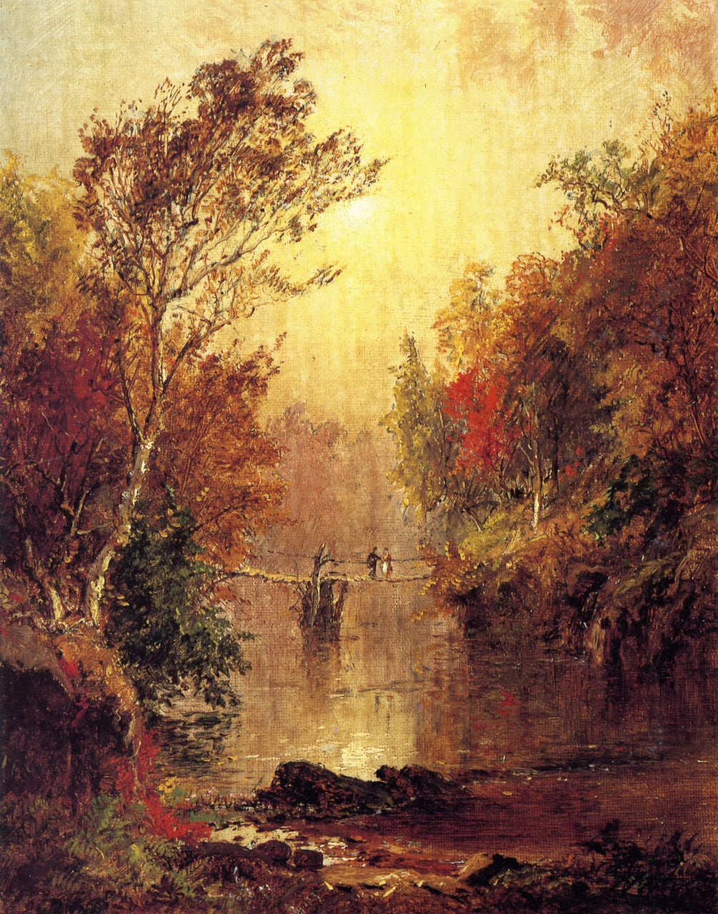 Autumn on the Waywayanda, vintage artwork by Jasper Francis Cropsey, 12x8" (A4) Poster
