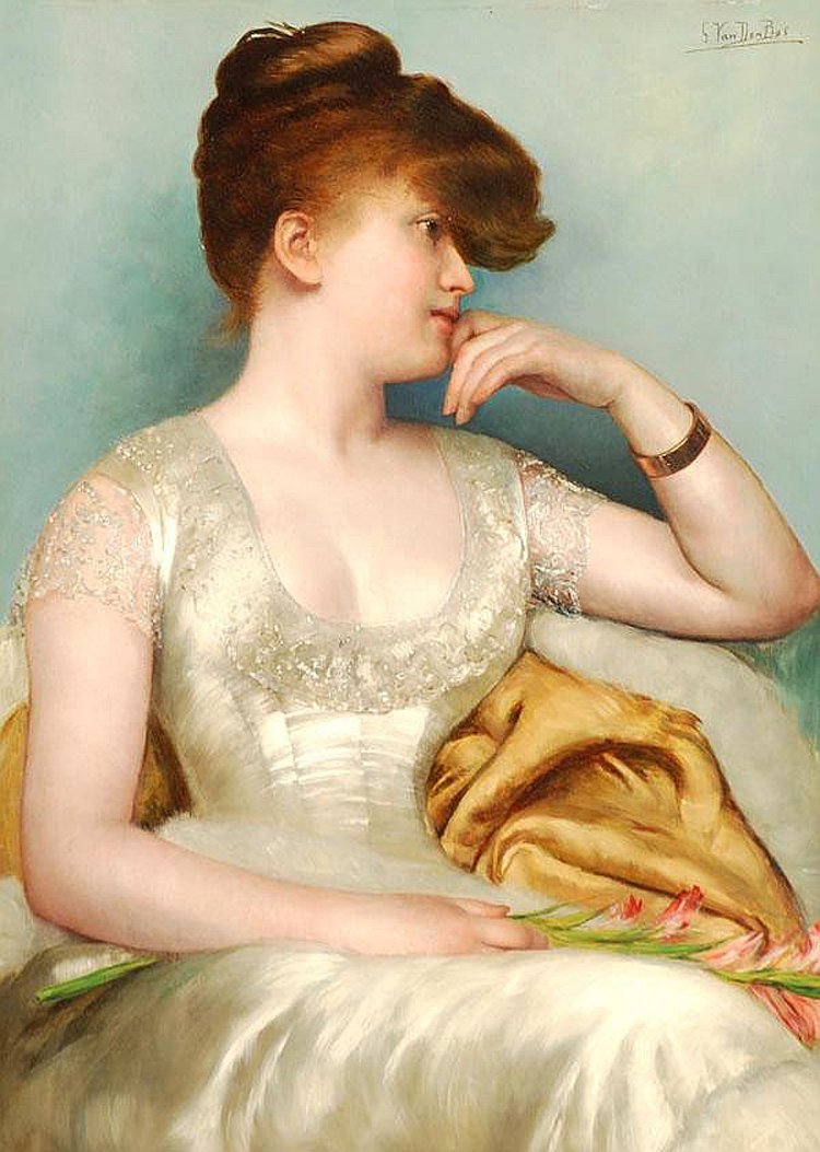 After the Ball, vintage artwork by Georges van den Bos, 12x8" (A4) Poster
