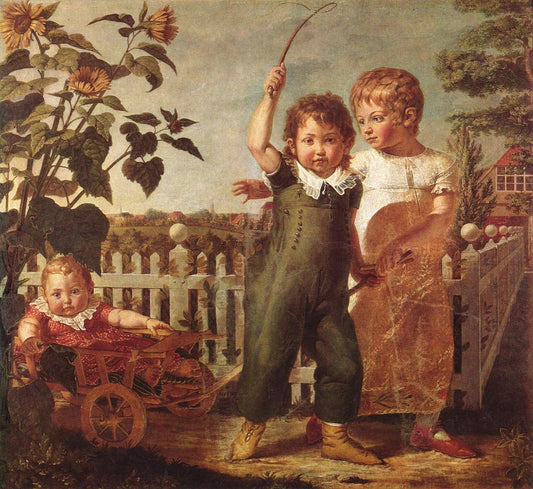 Die Hülsenbeckschen Kinder, vintage artwork by Philipp Otto Runge, 12x8" (A4) Poster