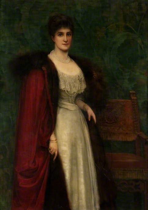 Ina Campbell, Duchess of Argyll, vintage artwork by William Clarke Wontner, 12x8" (A4) Poster
