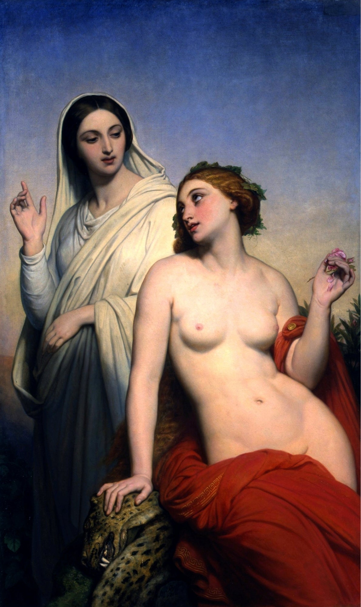 Heavenly Love and Earthly Love, vintage artwork by Ary Scheffer, A3 (16x12") Poster Print