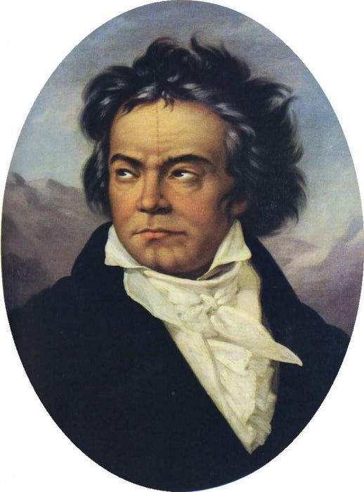 Ludwig van Beethoven, vintage artwork by Ferdinand Schimon, A3 (16x12") Poster Print