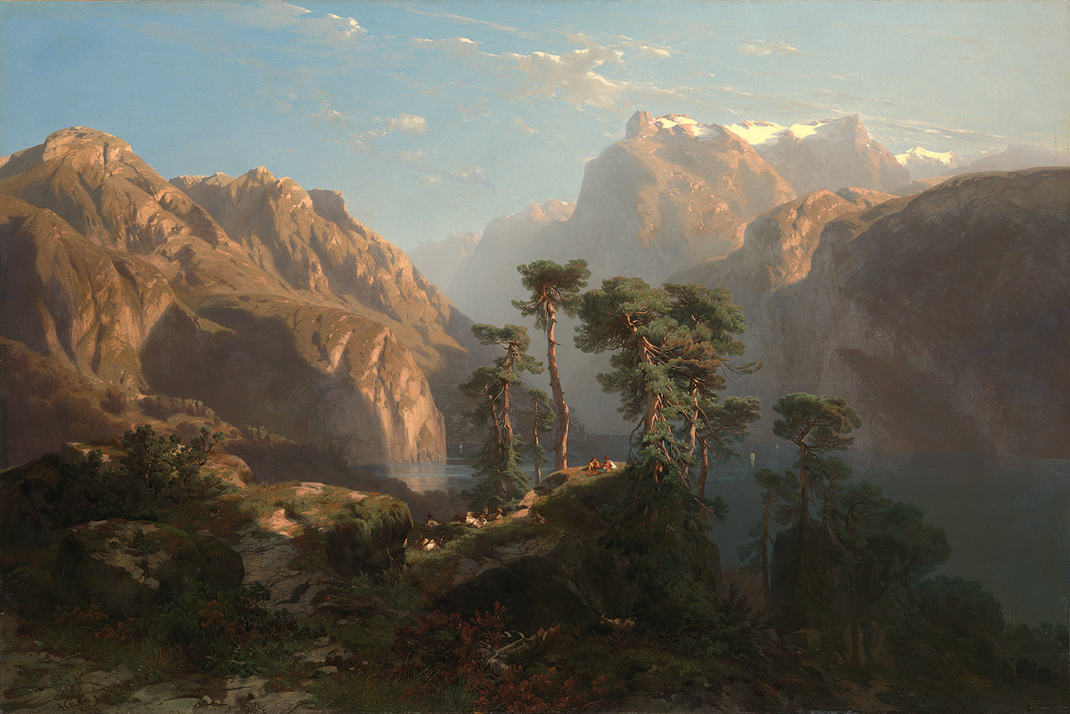 Lake Lucerne, vintage artwork by Alexandre Calame, A3 (16x12") Poster Print