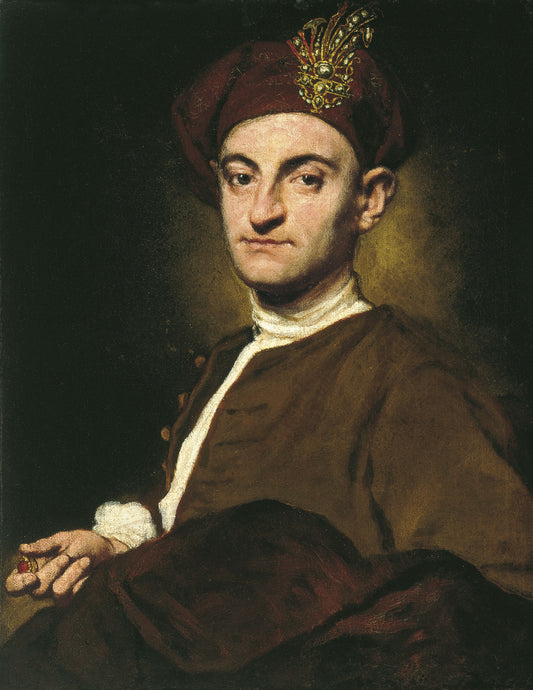 Portrait of a Goldsmith, vintage artwork by Giuseppe Ghislandi, 12x8" (A4) Poster
