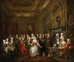 Assembly at Wanstead House, vintage artwork by William Hogarth, 12x8" (A4) Poster