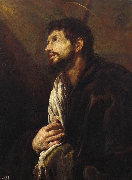 Saint James the Greater?, vintage artwork by Domenico Fetti, 12x8" (A4) Poster