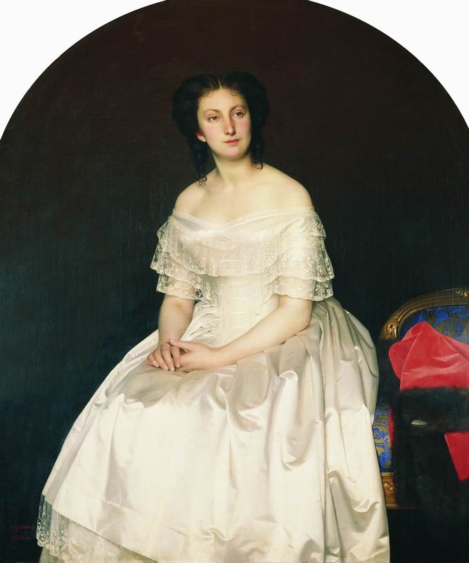 Portrait of Maria Stolypina, vintage artwork by Sergei Zaryanko, A3 (16x12") Poster Print