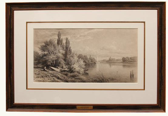 Boating on the Potomac, vintage artwork by John Ross Key, 12x8" (A4) Poster