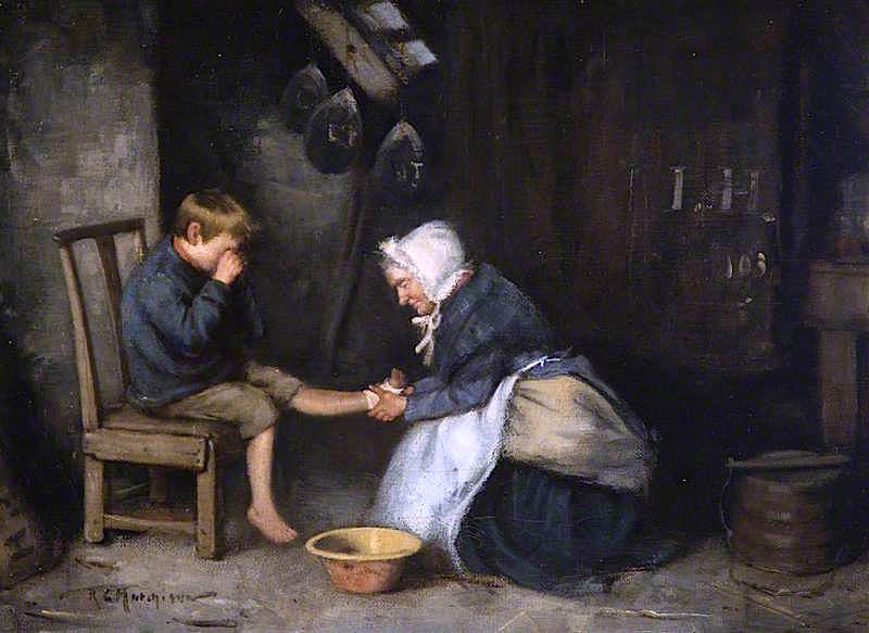 It's Bleeding Granny, vintage artwork by Robert Gemmell Hutchison R.S.A. R.S.W., 12x8" (A4) Poster