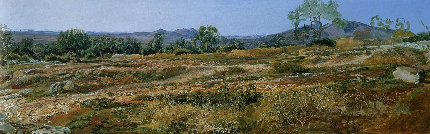 Monticelli near Tivoli, vintage artwork by Alexander Ivanov, A3 (16x12") Poster Print