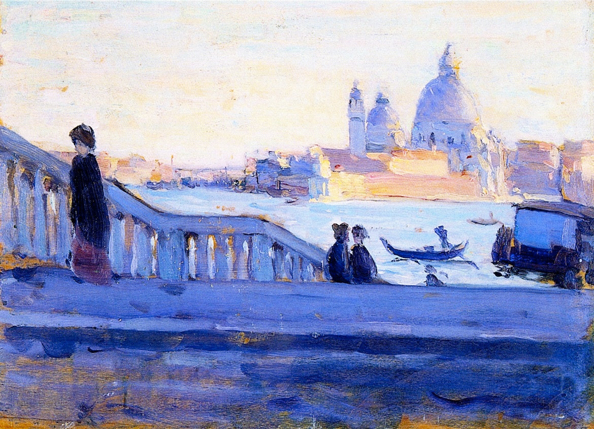 alute from the Ponte della Paglia, Venice by Clarence Gagnon,16x12(A3) Poster
