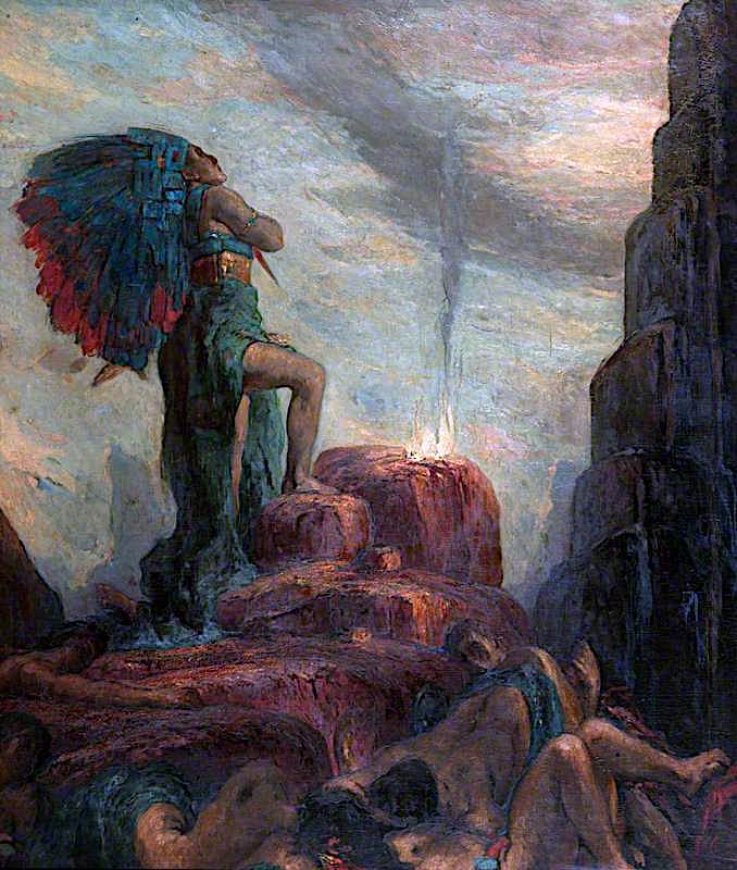 Montezuma, vintage artwork by Charles S. Ricketts, 12x8" (A4) Poster