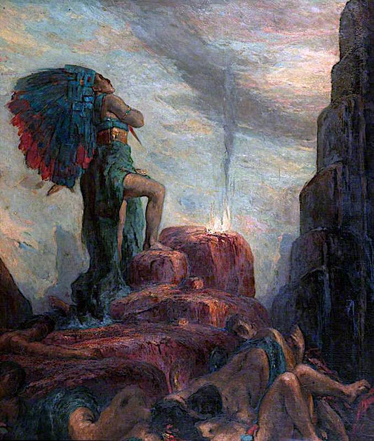 Montezuma, vintage artwork by Charles S. Ricketts, 12x8" (A4) Poster