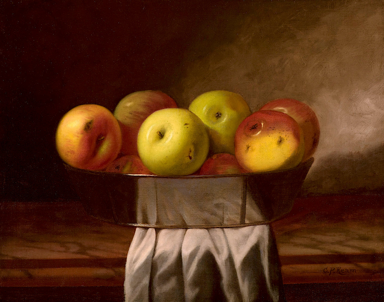 Still Life of Apples, vintage artwork by Carducius Plantagenet Ream, 12x8" (A4) Poster