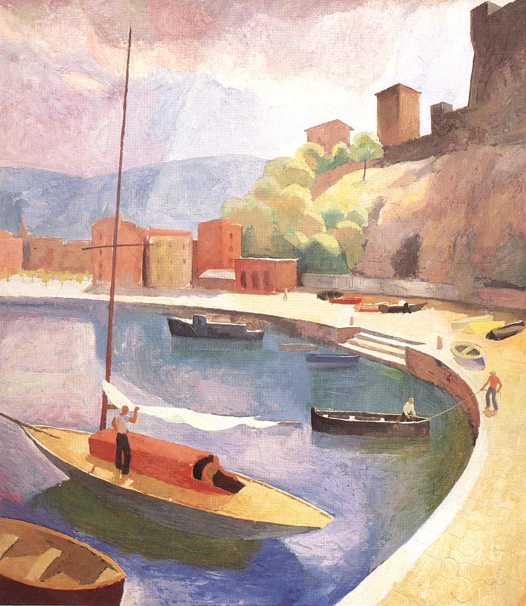 Gulf of Lerici, vintage artwork by Karoly Patko, 12x8" (A4) Poster