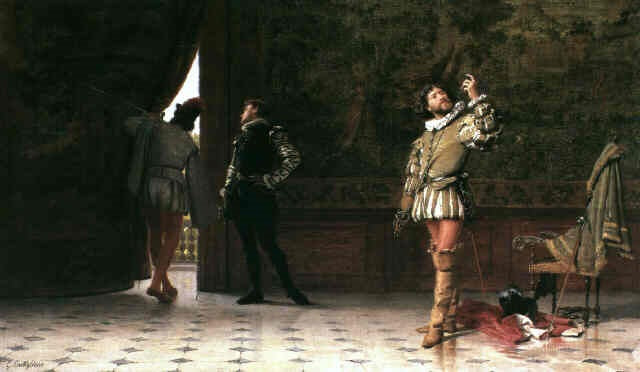 Preparing for the Duel, vintage artwork by Giuseppe Castiglione, 12x8" (A4) Poster