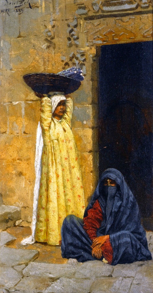 Egyptian Figures by Ludwig Deutsch,A3(16x12")Poster