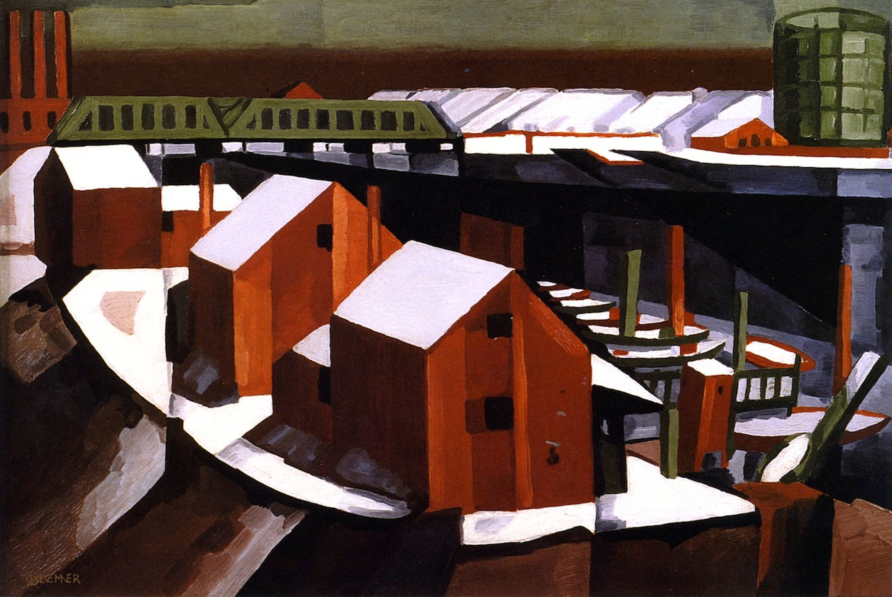 Hackensack River, vintage artwork by Oscar Bluemner, 12x8" (A4) Poster