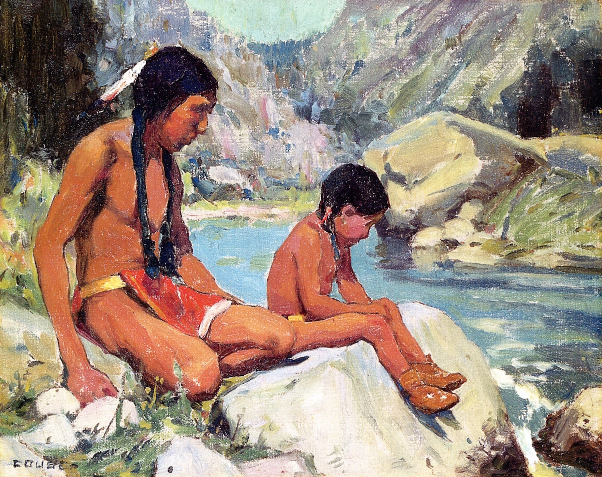 A Quiet Day by Eanger Irving Couse,A3(16x12")Poster