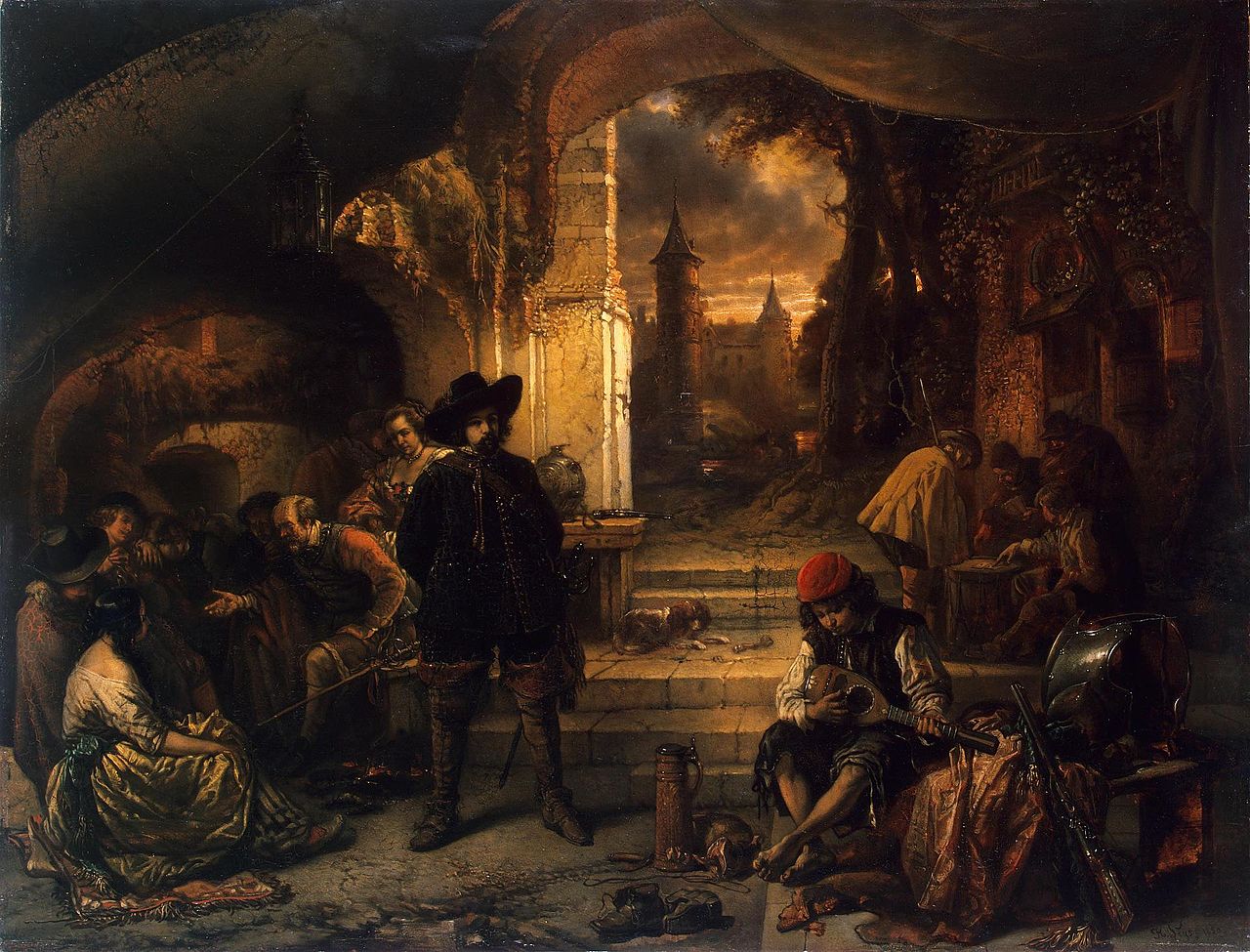 Guardroom, vintage artwork by Jan August Hendrik Leys, A3 (16x12") Poster Print