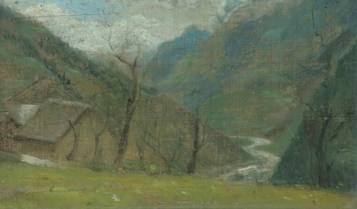 Calpiogna, Val Leventina, vintage artwork by Samuel Butler, 12x8" (A4) Poster