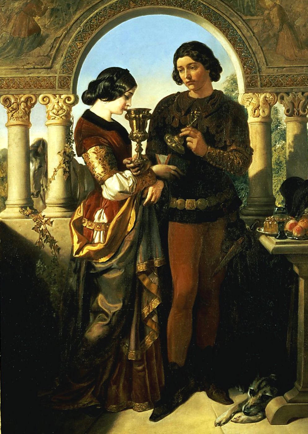 The Loving Cup, vintage artwork by Daniel Maclise, R.A., A3 (16x12") Poster Print
