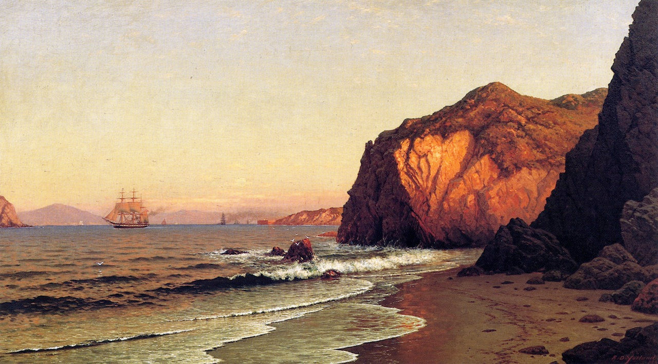 The Golden Gate, vintage artwork by Raymond Dabb Yelland, 12x8" (A4) Poster