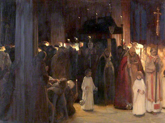 f William Canynges at Redcliffe Church, 1474 by Ernest Board,16x12(A3) Poster