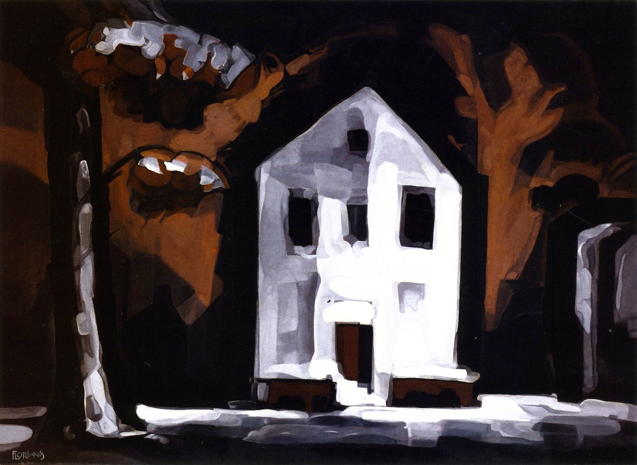 Radiant Night, vintage artwork by Oscar Bluemner, 12x8" (A4) Poster
