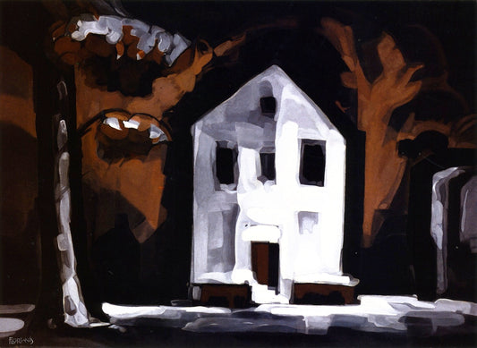 Radiant Night, vintage artwork by Oscar Bluemner, 12x8" (A4) Poster