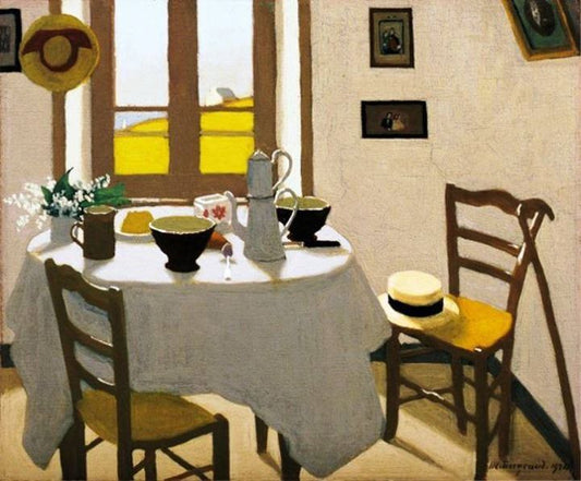 La chambre blanche, vintage artwork by Marius Borgeaud, 12x8" (A4) Poster