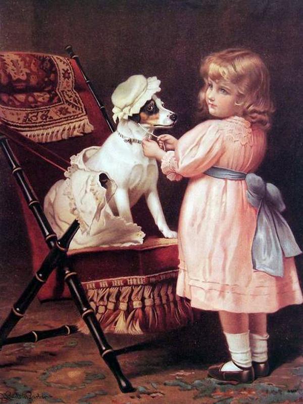 How Like Grandma, vintage artwork by Charles Burton Barber, 12x8" (A4) Poster
