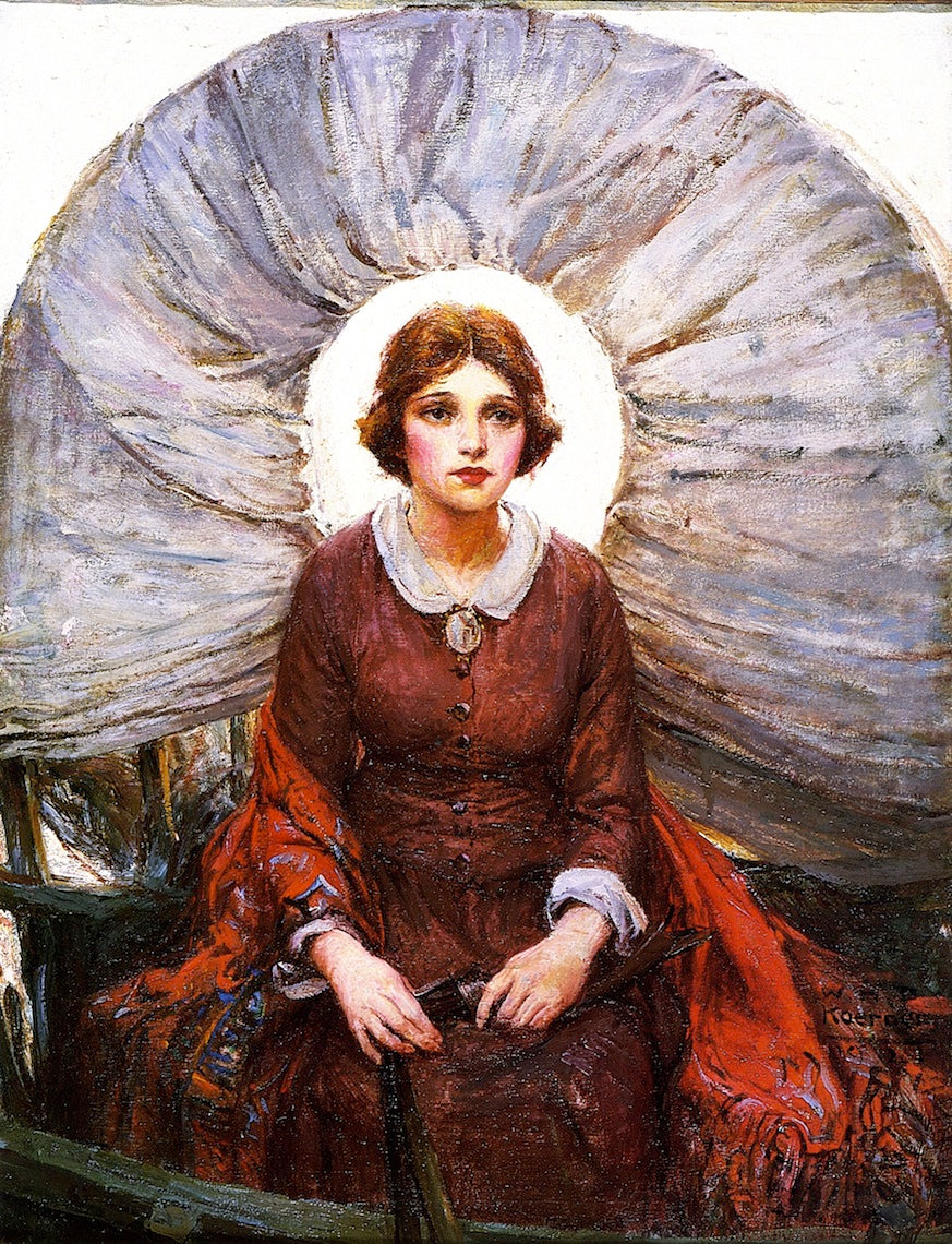 Madonna of the Prarie, vintage artwork by William Henry Dethlef Koerner, 12x8" (A4) Poster