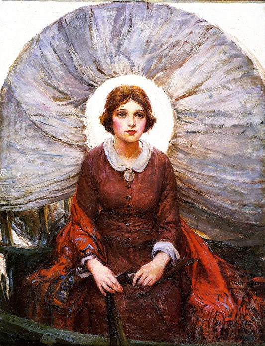 Madonna of the Prarie, vintage artwork by William Henry Dethlef Koerner, 12x8" (A4) Poster