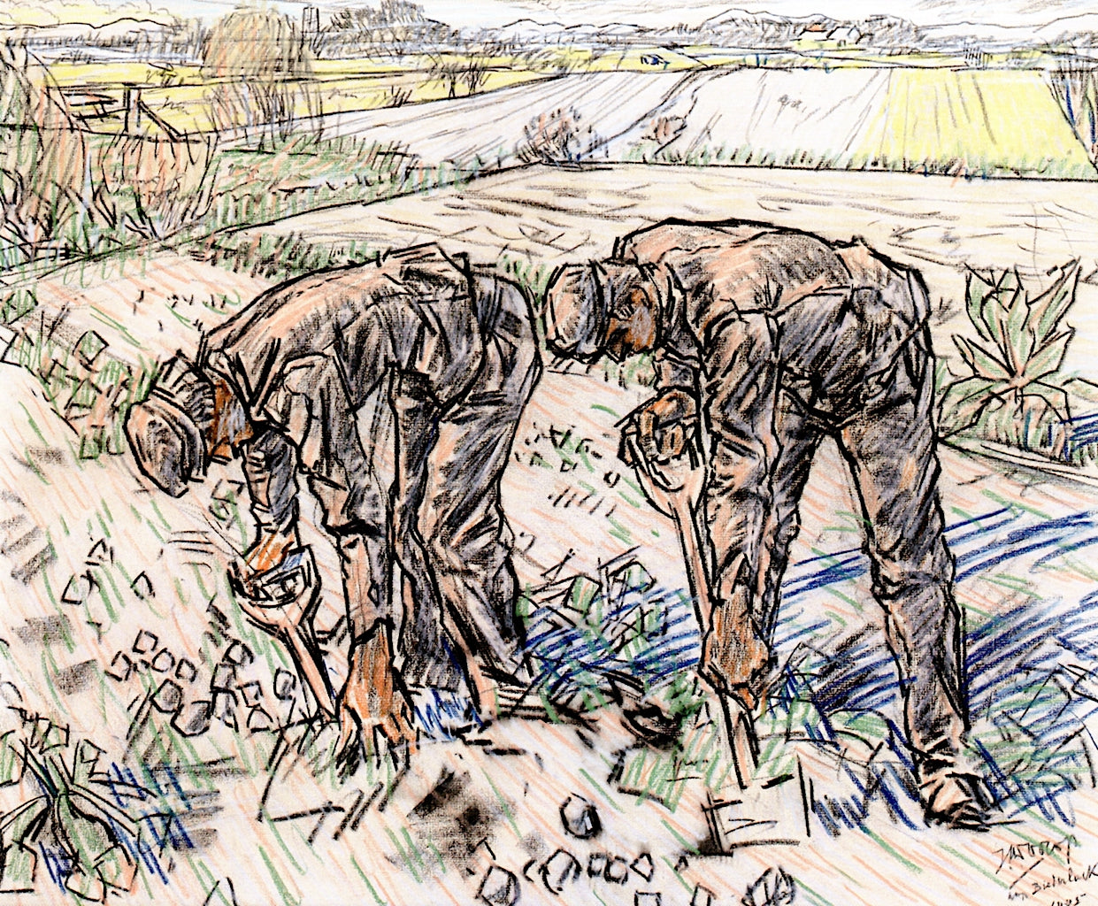 The Laborers by Jan Toorop,A3(16x12")Poster