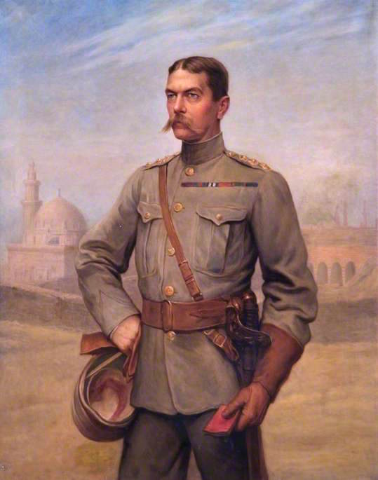 Horatio Herbert, Earl Kitchener, vintage artwork by Julia A. Gambardella, 12x8" (A4) Poster