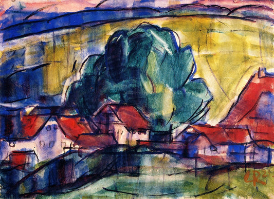 Erling, vintage artwork by Christian Rohlfs, 12x8" (A4) Poster