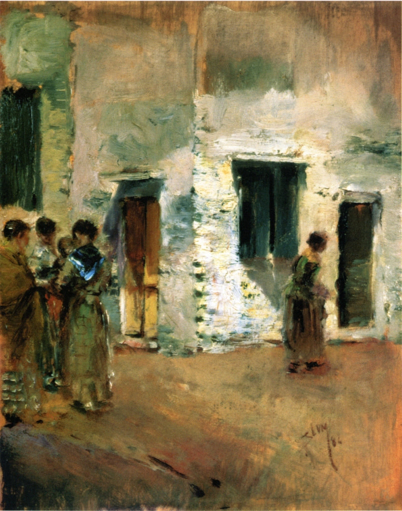 Venetian Street Scene by Robert Frederick Blum,A3(16x12")Poster