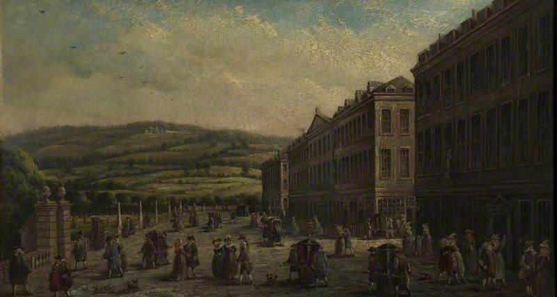 North Parade, Bath, vintage artwork by John Charles Maggs, A3 (16x12") Poster Print