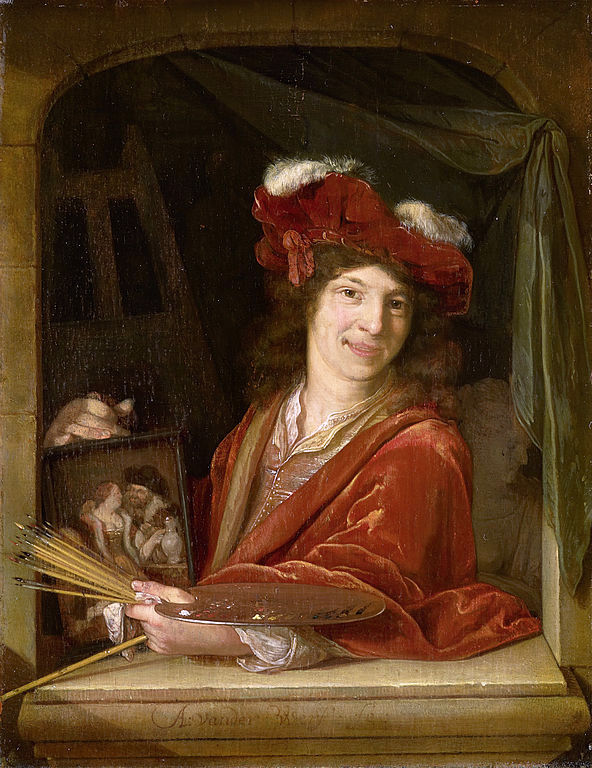 A Young Painter, vintage artwork by Adriaen van der Werff, 12x8" (A4) Poster