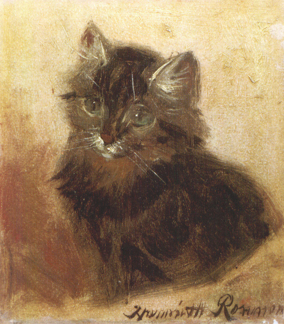 A Little Kitten, vintage artwork by Henriette Ronner-Knip, A3 (16x12") Poster Print