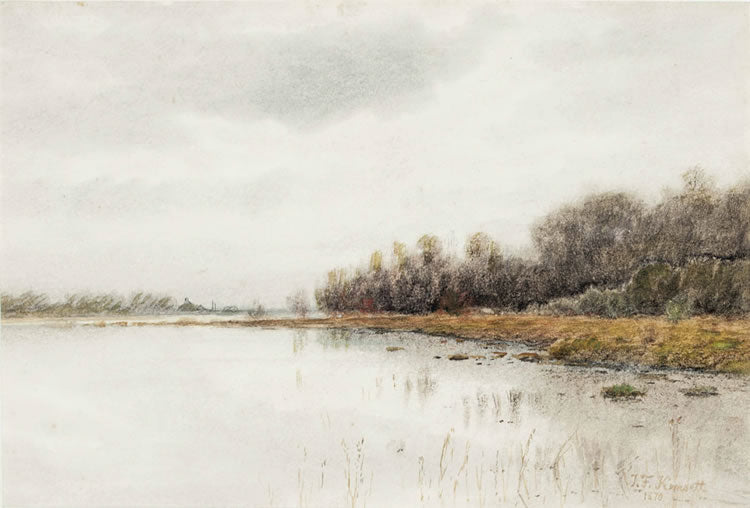 At the Water's Edge, vintage artwork by John Frederick Kensett, A3 (16x12") Poster Print