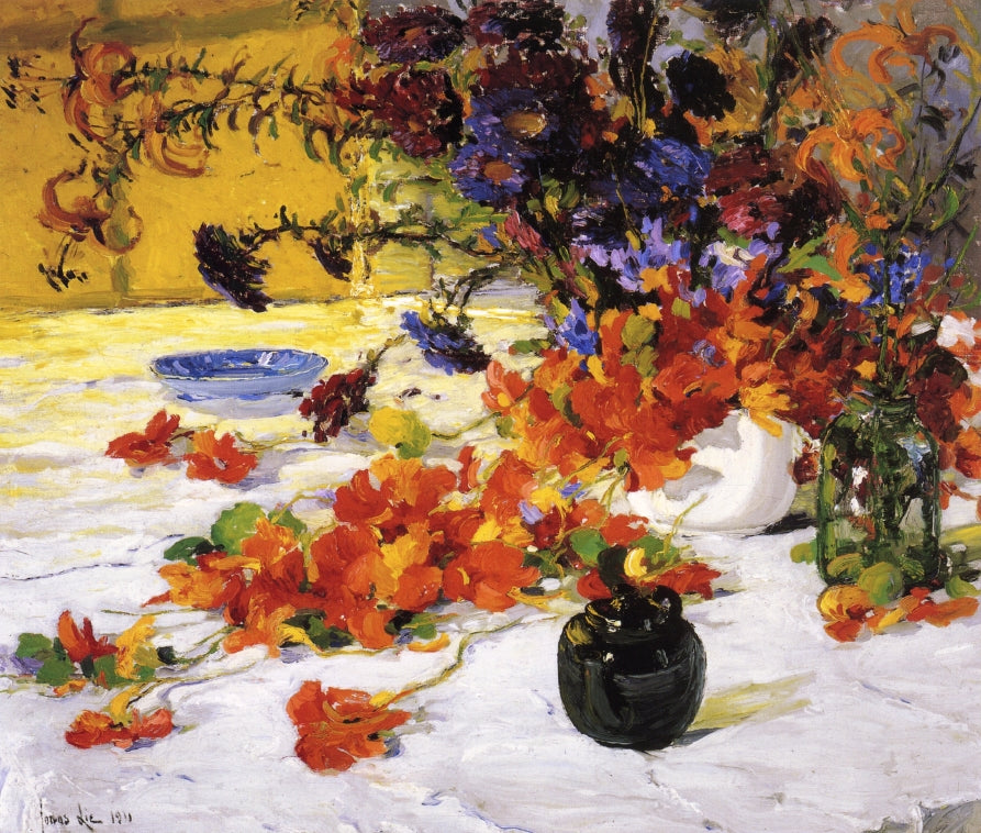 The Black Teapot, vintage artwork by Jonas Lie, 12x8" (A4) Poster