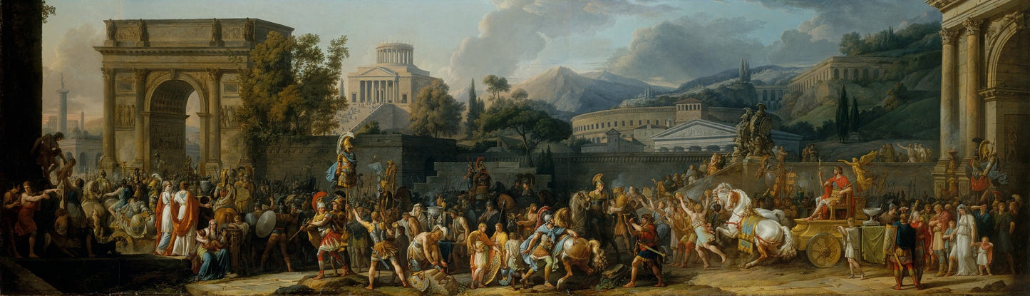 The Triumph of Aemilius Paulus, vintage artwork by Carle Vernet, 12x8" (A4) Poster