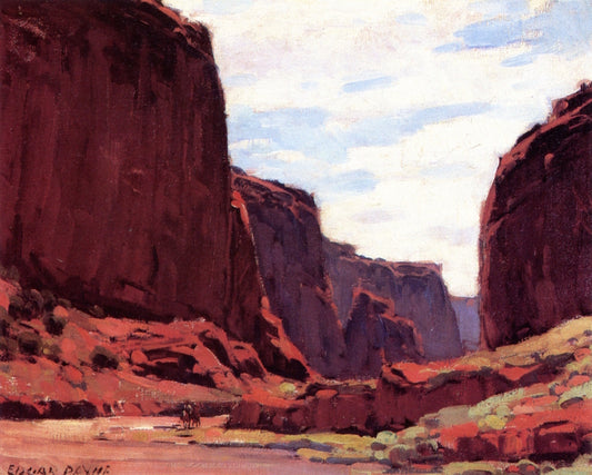 Canyon de Chelly, Arizona, vintage artwork by Edgar Alwyn Payne, 12x8" (A4) Poster