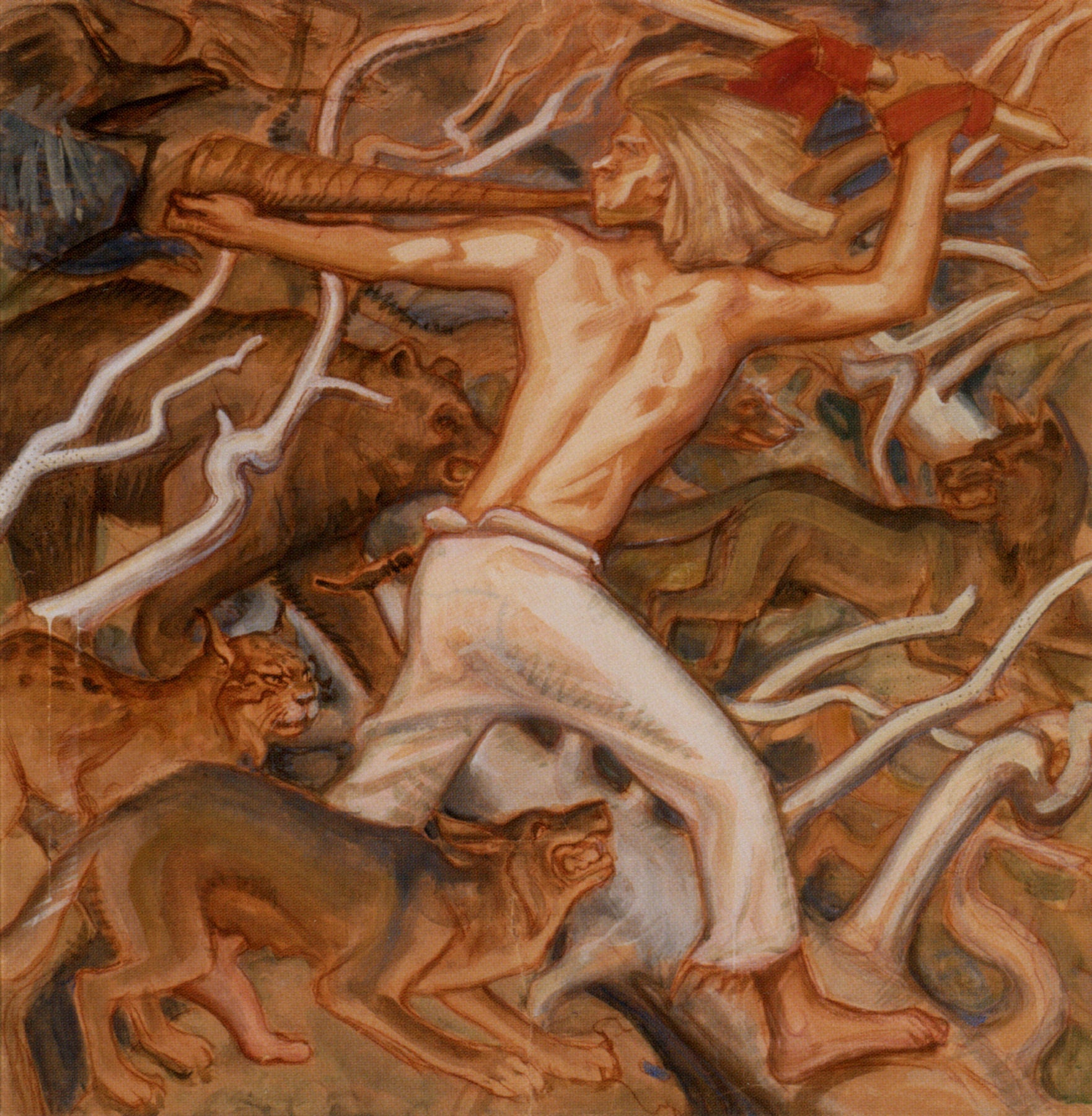 Kullervo and the Stolen Cattle, vintage artwork by Akseli Gallen-Kallela, 12x8" (A4) Poster