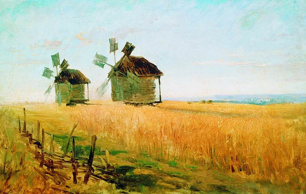 Field of Rye, vintage artwork by Feodor Vasilyev, 12x8" (A4) Poster
