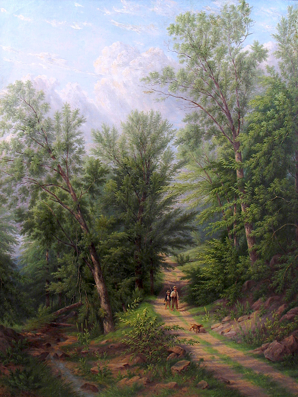 The Woodland Path, vintage artwork by William Rickarby  Miller, A3 (16x12") Poster Print