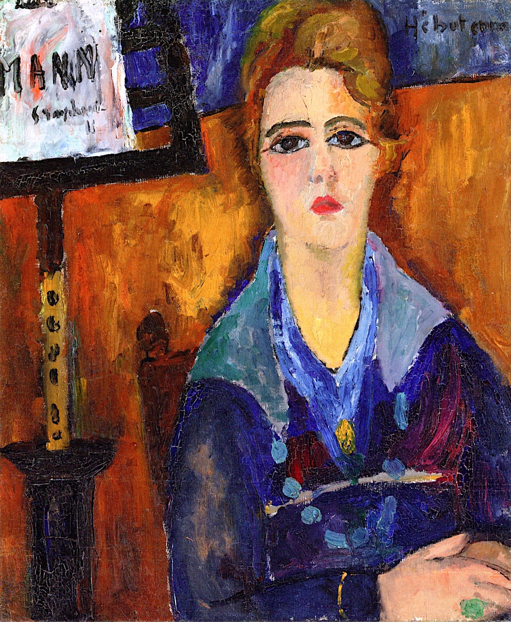 Woman with Necklace, Modigliani Model by Jeanne Hébuterne,16x12(A3) Poster